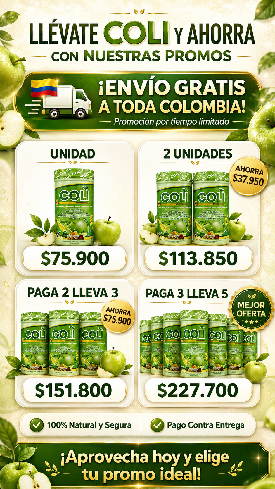 Promociones COLI Plus - elige tu combo con descuento